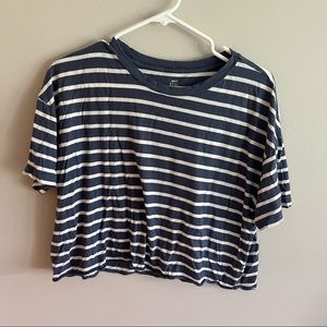Aerie real soft striped crop loungewear